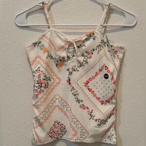 Abercrombie Kids | Floral Ruched Tank Top